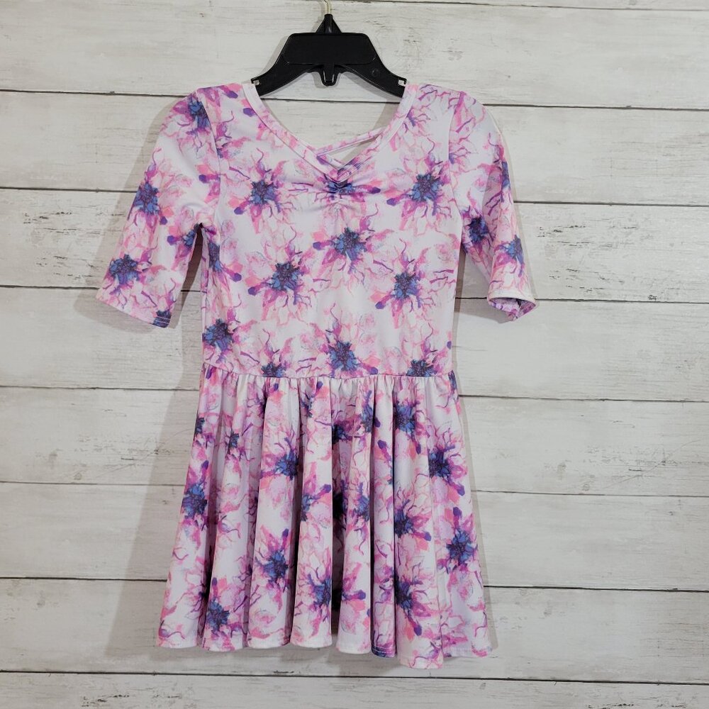 Dot Dot Smile Baby Girl Floral Tie Dye Print Ballerina Style Twirl Dress Size 2T
